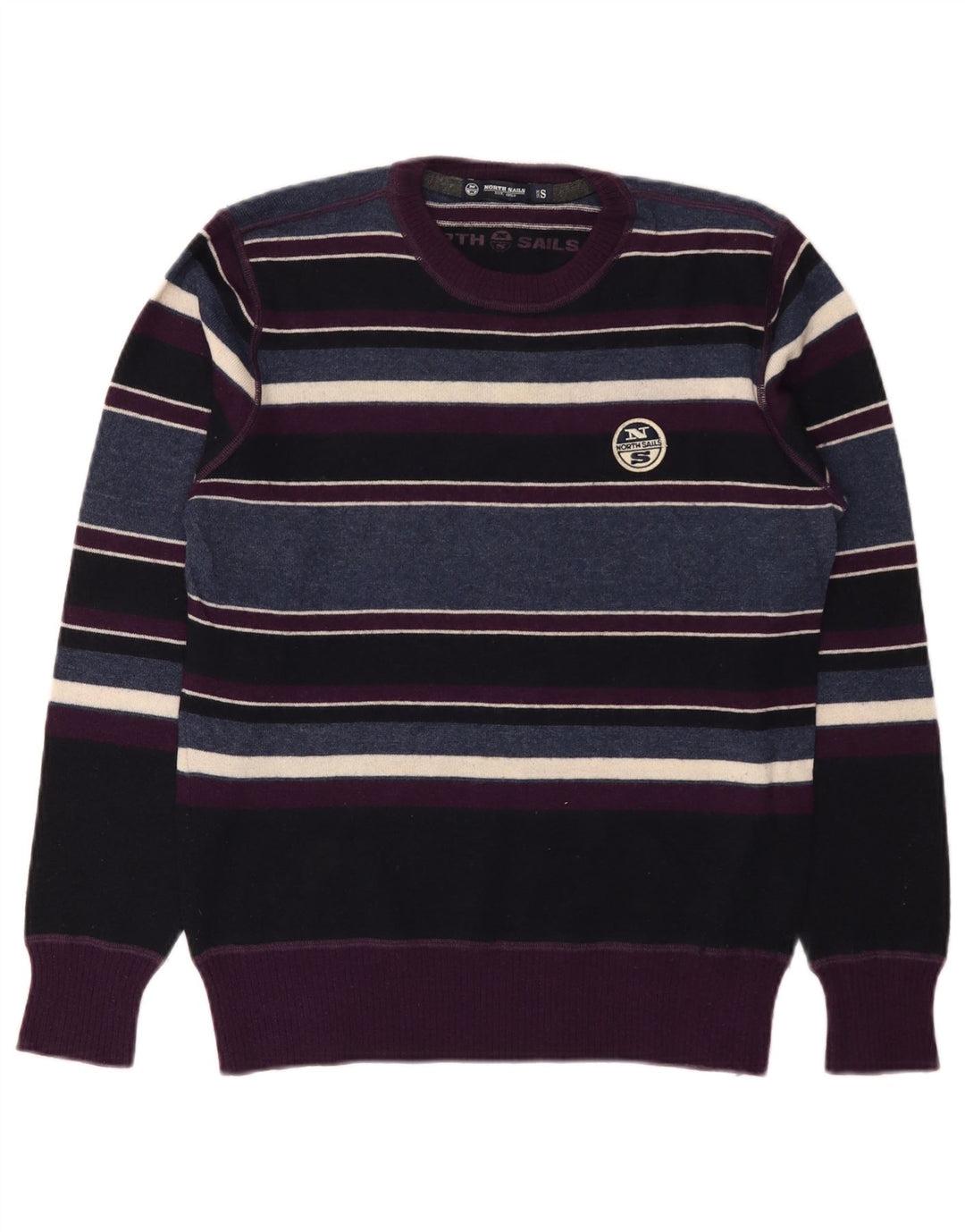North Sails Herre Crew Neck Jumper Sweater Lille flerfarvet stribet uld