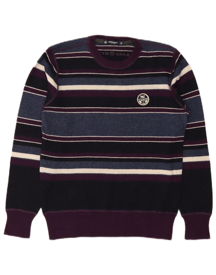 North Sails Herre Crew Neck Jumper Sweater Lille flerfarvet stribet uld