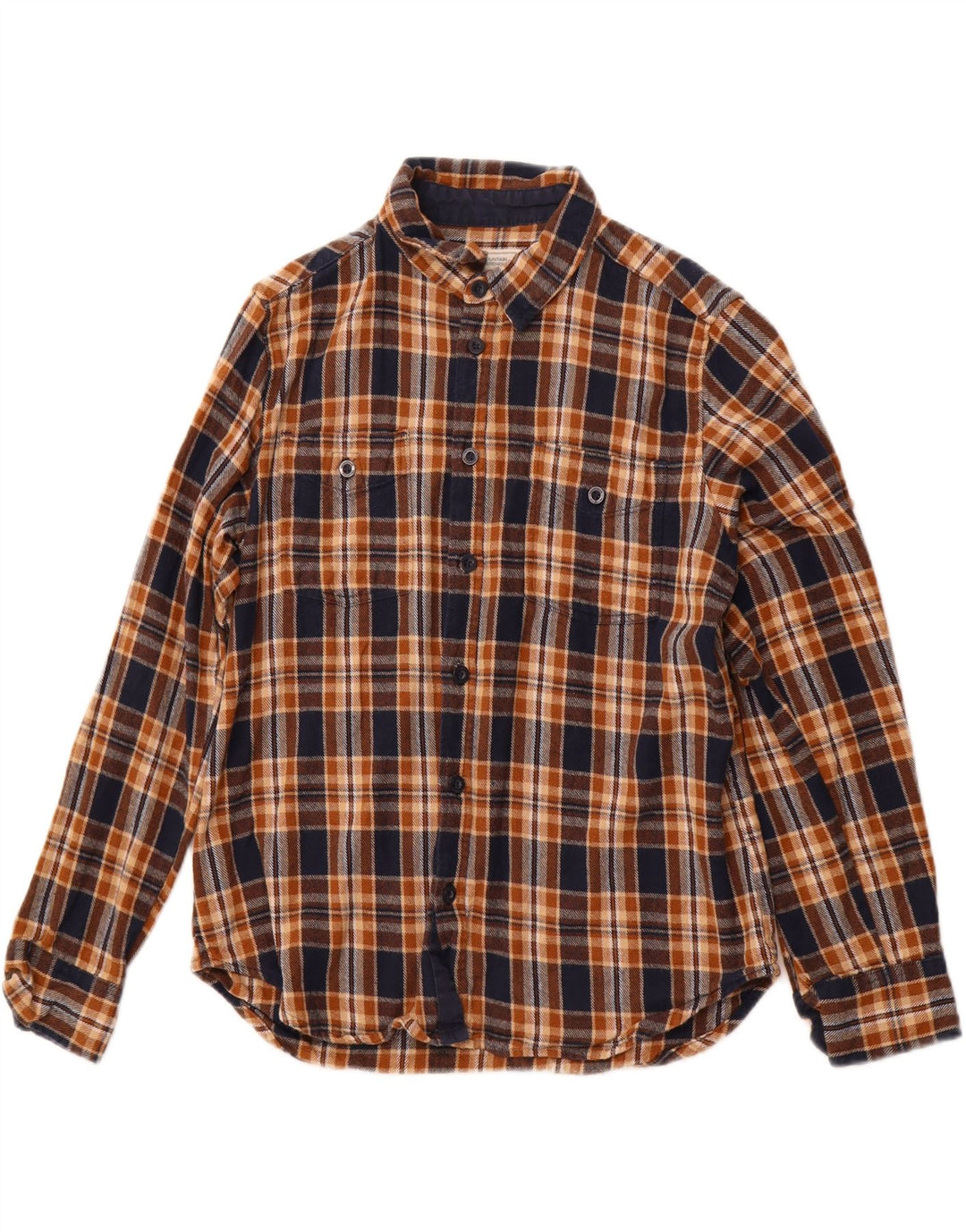 MOUNTAIN WAREHOUSE Herre Grant Fit Flanellskjorte Stor brun ternet bomuld