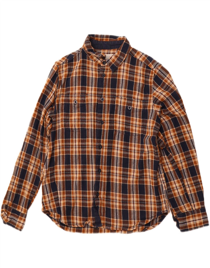 MOUNTAIN WAREHOUSE Herre Grant Fit Flanellskjorte Stor brun ternet bomuld