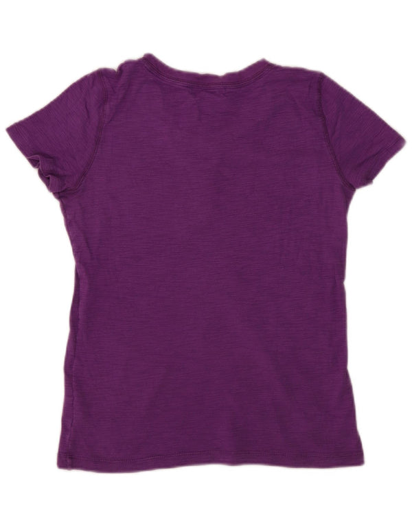 Chaps Dame T-Shirt Top UK 10 Lille Lilla Flecked Bomuld
