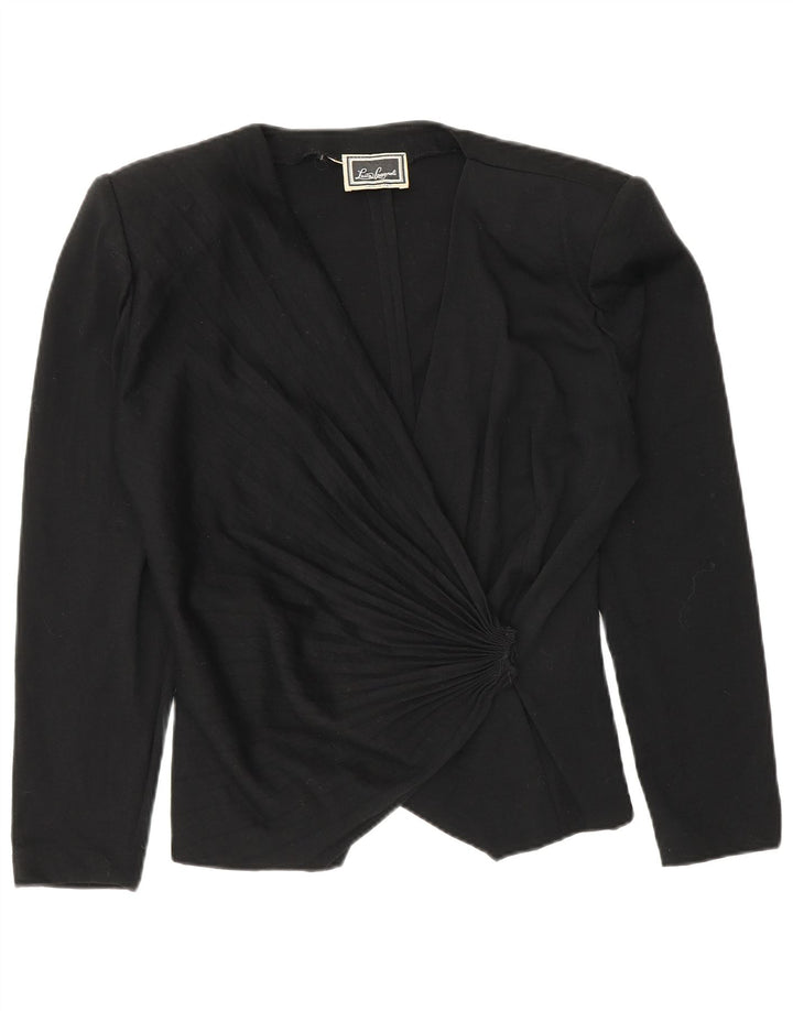 Luisa Spagnoli Dame Cardigan Top IT 46 Stor Sort Uld