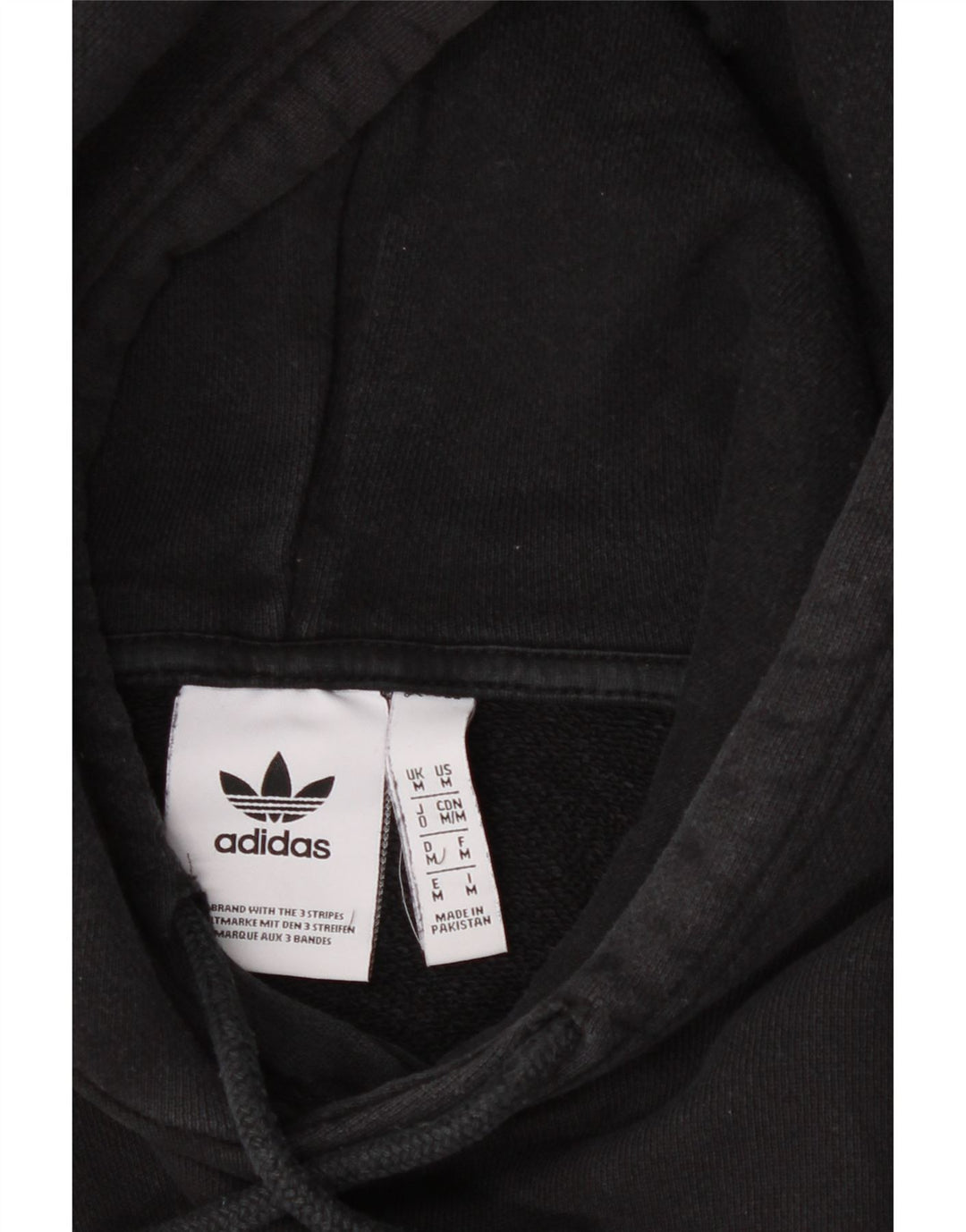 ADIDAS Mens Graphic Hoodie Jumper Medium Black Cotton Vintage Adidas and Second-Hand Adidas from Messina Hembry 