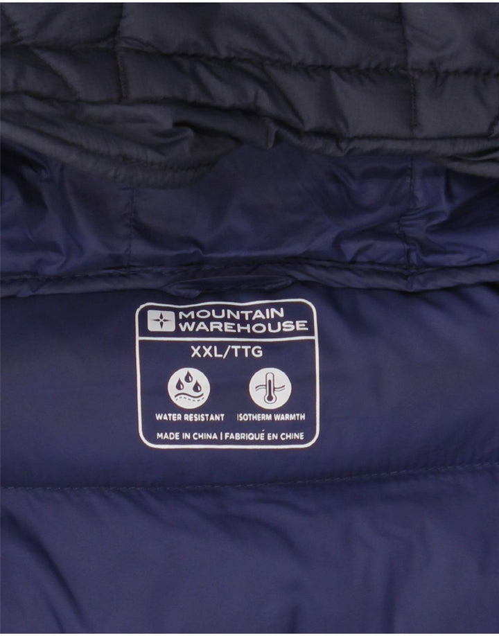 Mountain Warehouse Herre hættepolstret jakke UK 44 2XL marineblå polyamid