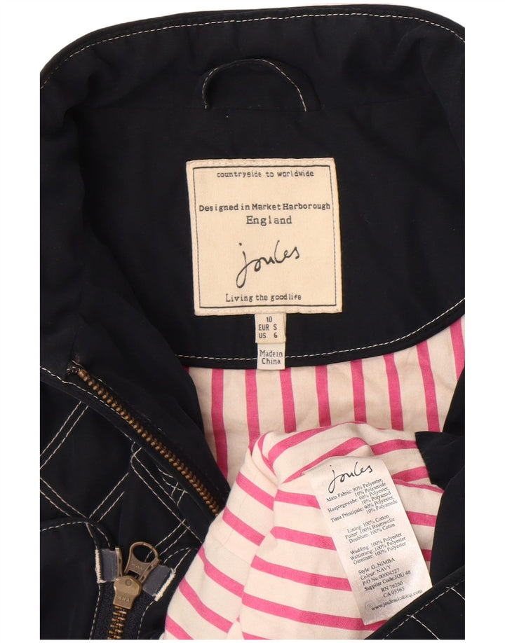 Joules Womens Polstret Gilet UK 10 Small Navy Blue Argyle/Diamond Polyester