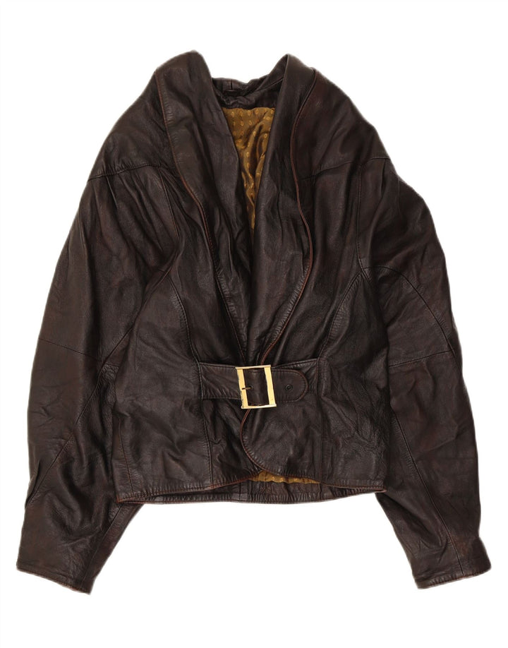 Vintage dame læderjakke UK 12 Medium Brown