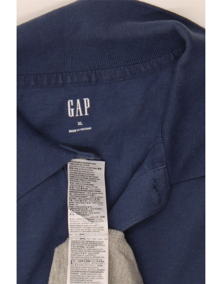 Gap Polo Shirt til mænd XL Grå Colourblock Bomuld