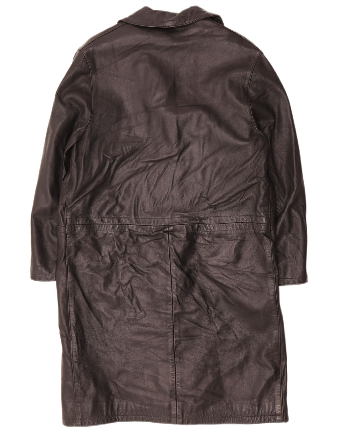 Vintage læderfrakke til kvinder UK 14 Large Black