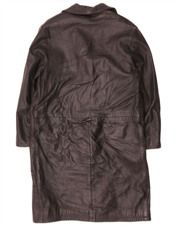 Vintage læderfrakke til kvinder UK 14 Large Black