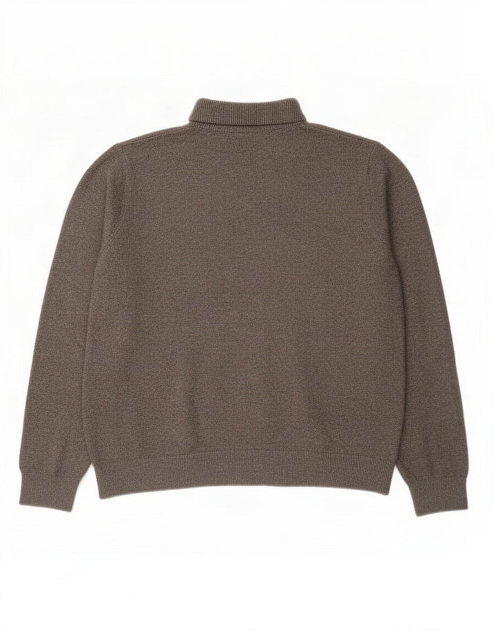 Marks & Spencer Dame Rullehals Sweater UK 14 Medium Grey Polyester