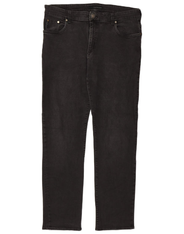 Calvin Klein Straight Jeans til mænd W36 L32 Grå bomuld