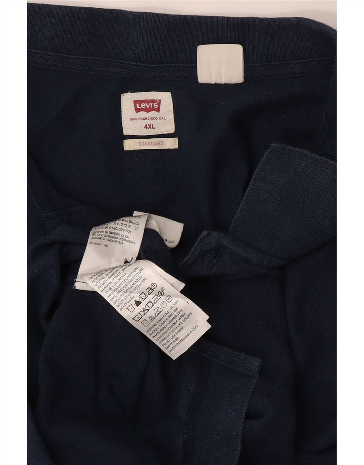 Levi's Standard poloskjorte til mænd 4XL marineblå bomuld