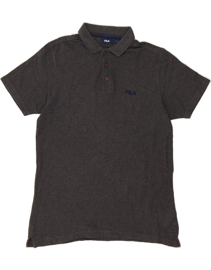 FILA Mens Polo Shirt Medium Grey Cotton Vintage Fila and Second-Hand Fila from Messina Hembry 