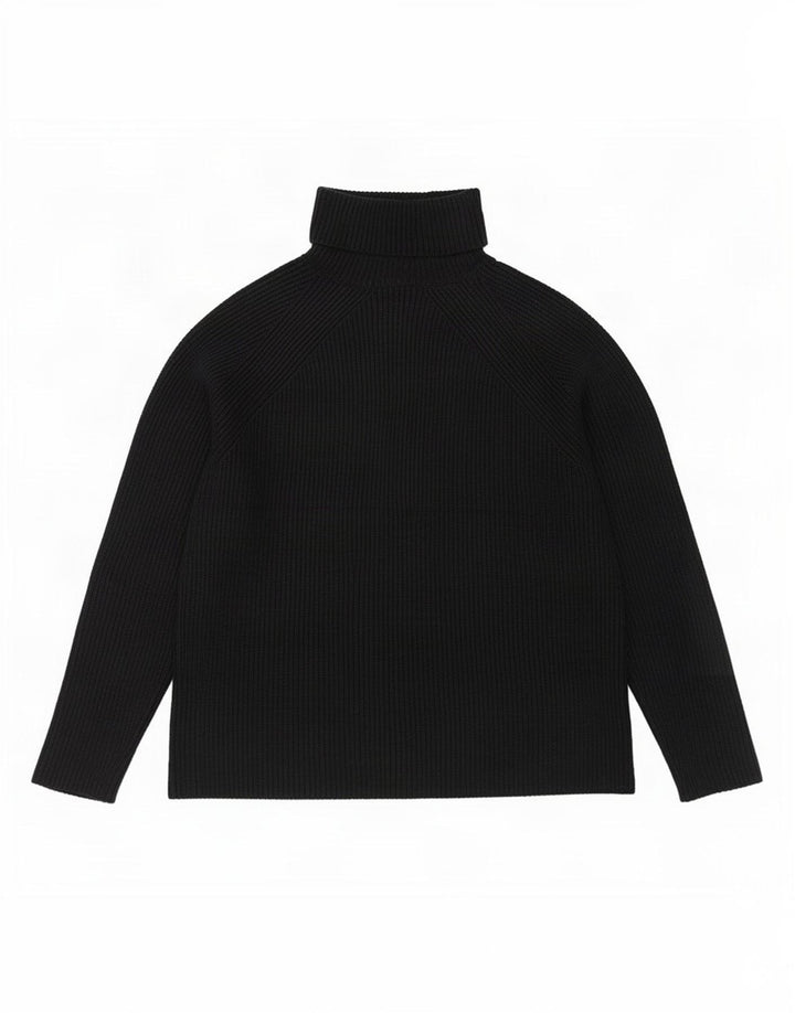 Marks & Spencer Dame Rullehals sweater UK 14 Medium Black Viscose