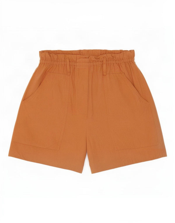 Zara Højtaljede Casual Shorts til kvinder XS W24 Brun Lyocell