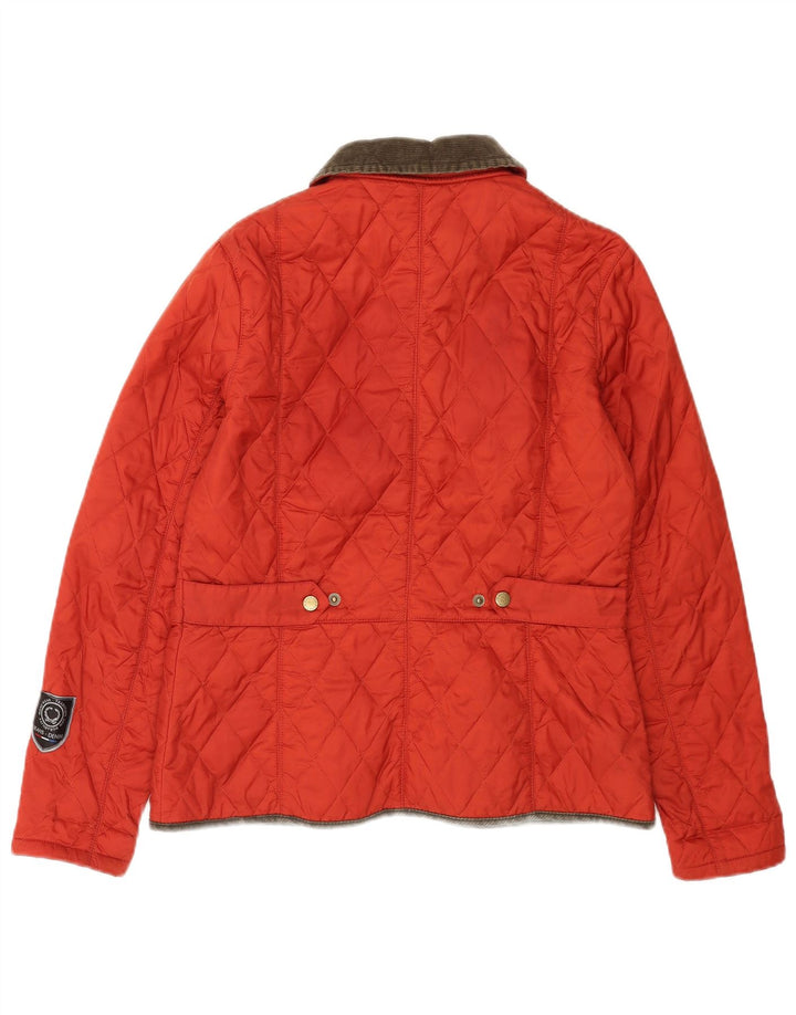 Barbour Quiltet jakke til kvinder UK 12 Medium Rød Polyamid