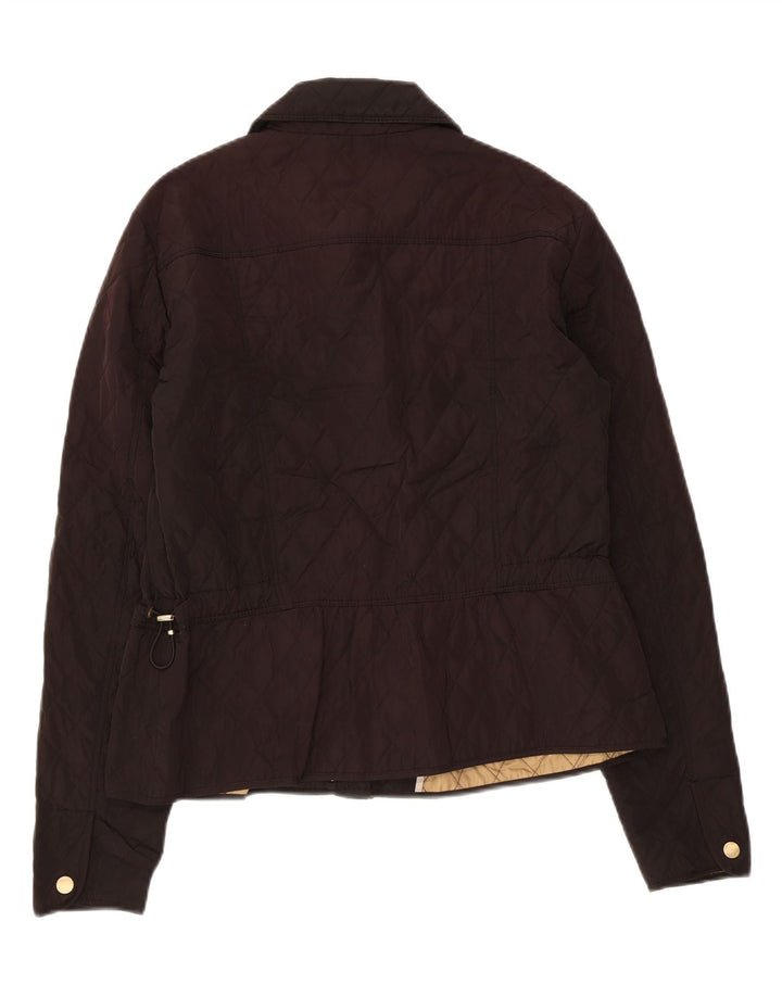 MASSIMO DUTTI Womens Quilted Jacket UK 14 Medium Brown