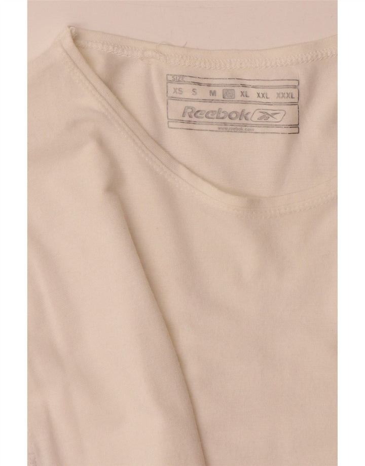 Reebok Herre grafisk T-shirt Top Stor hvid viskose
