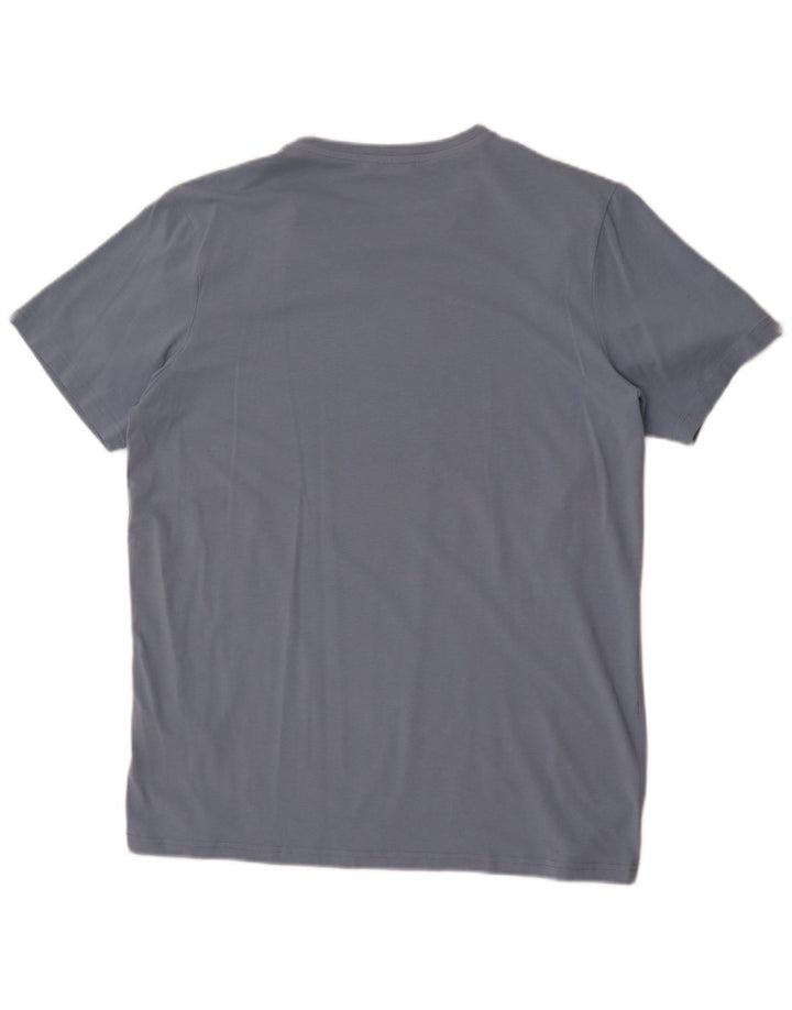 Jack & Jones Herre grafisk T-shirt Top XL Blå Bomuld