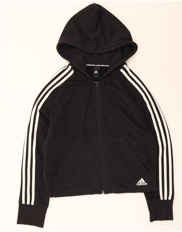 Adidas Dame Crop Hættetrøje Sweater UK 14 Medium Sort