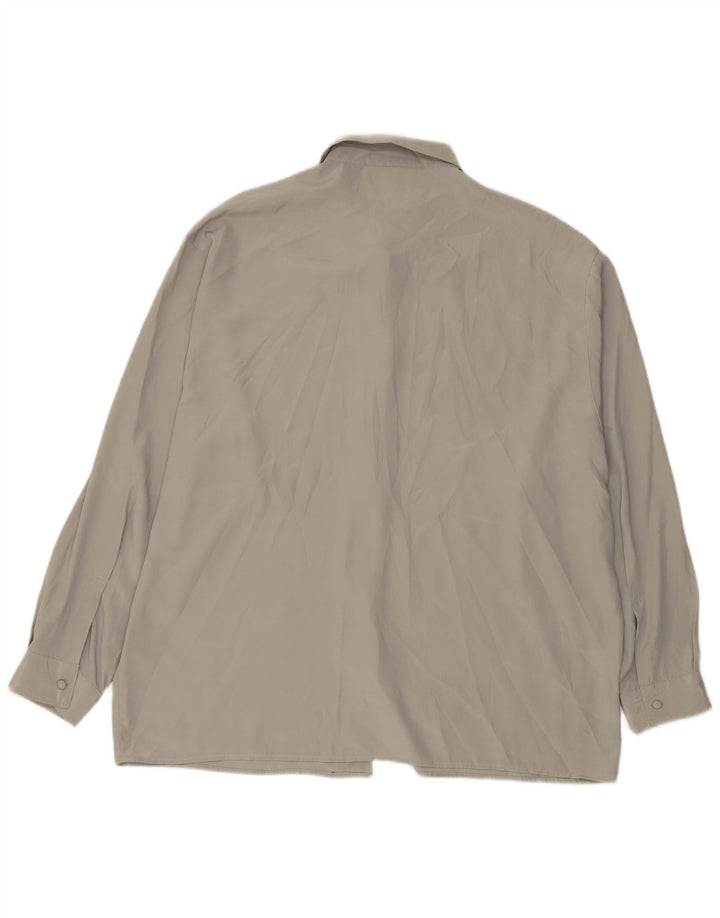 Amaranto Dame Loose Fit Shirt Bluse IT 50 XL Grå Polyester