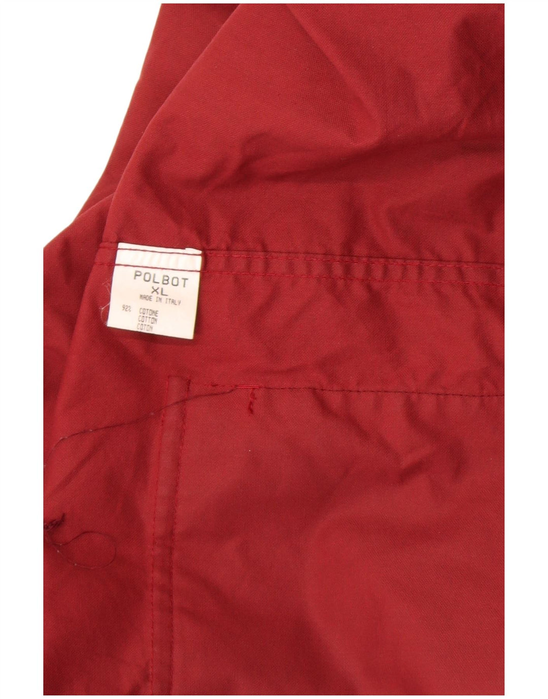 Polbot Womens Oversized Utility Jacket UK 18 XL Rød Colourblock Bomuld