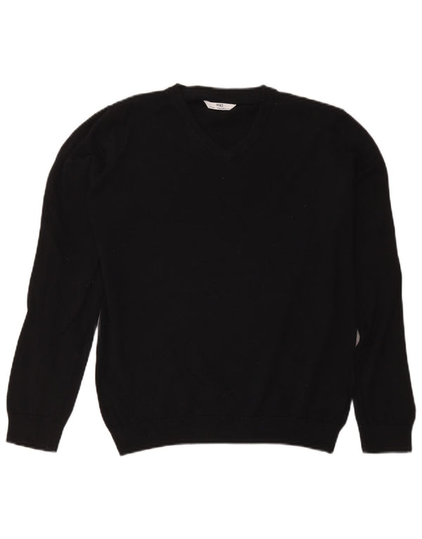 Marks & Spencer Boys V-hals sweater 13-14 år sort bomuld