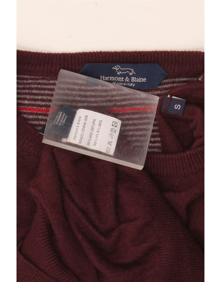 Harmont & Blaine Herre Boat Neck Jumper Sweater Lille rødbrun uld