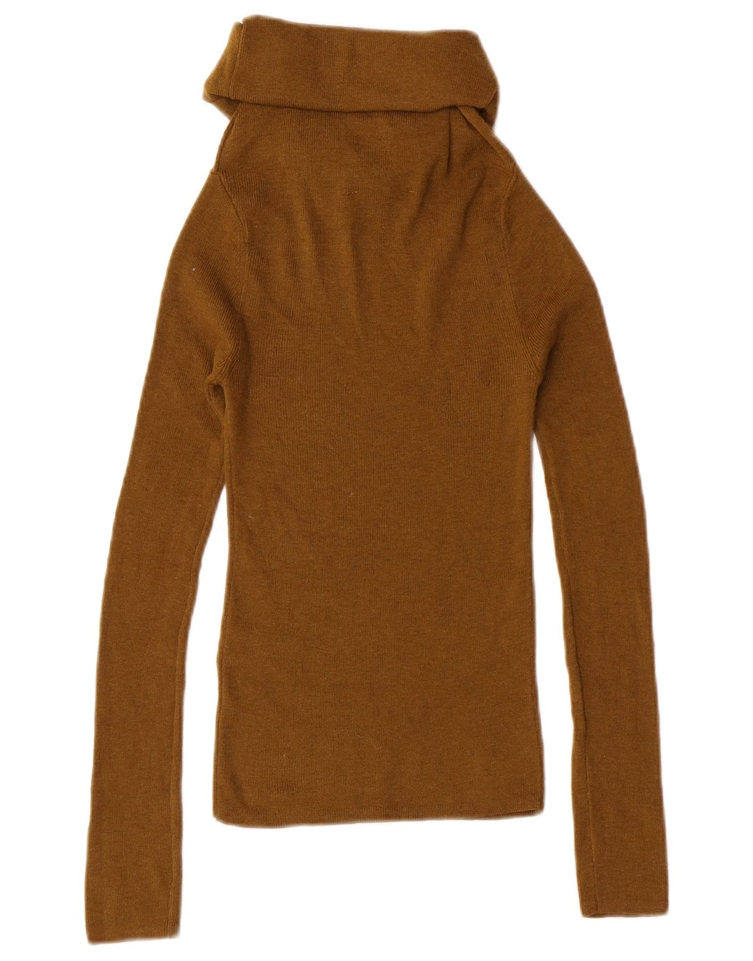 Zara Dame Rullehals Sweater UK 4 XS Khaki Polyester
