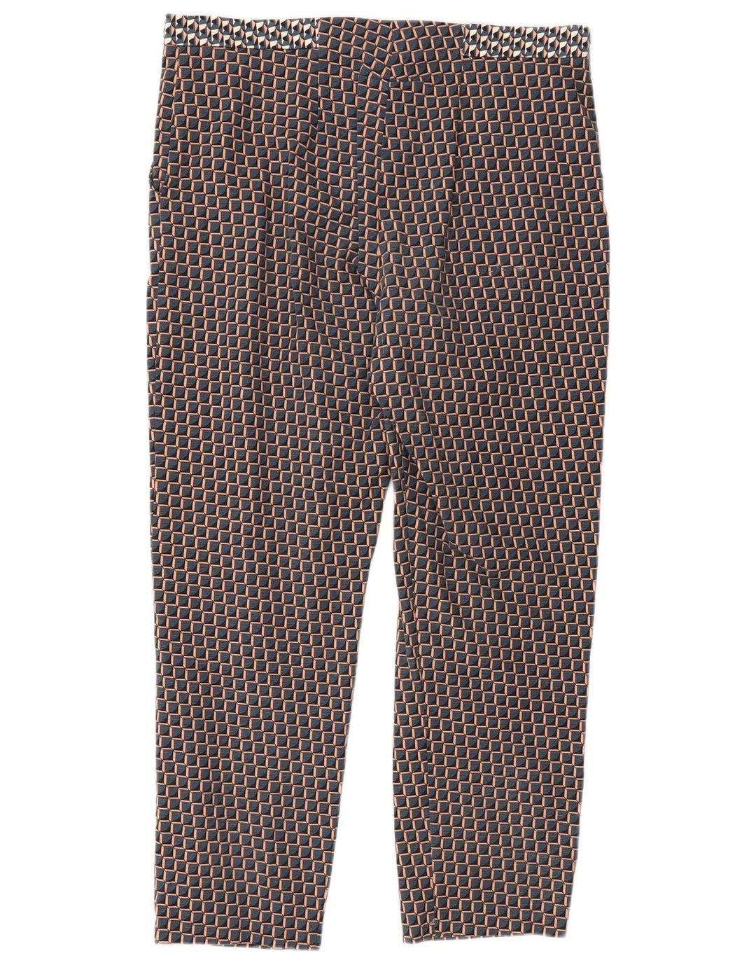 Topshop Womens Cropped Trousers UK 12 Medium W32 L25 Multicolored