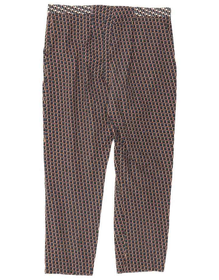 Topshop Womens Cropped Trousers UK 12 Medium W32 L25 Multicolored