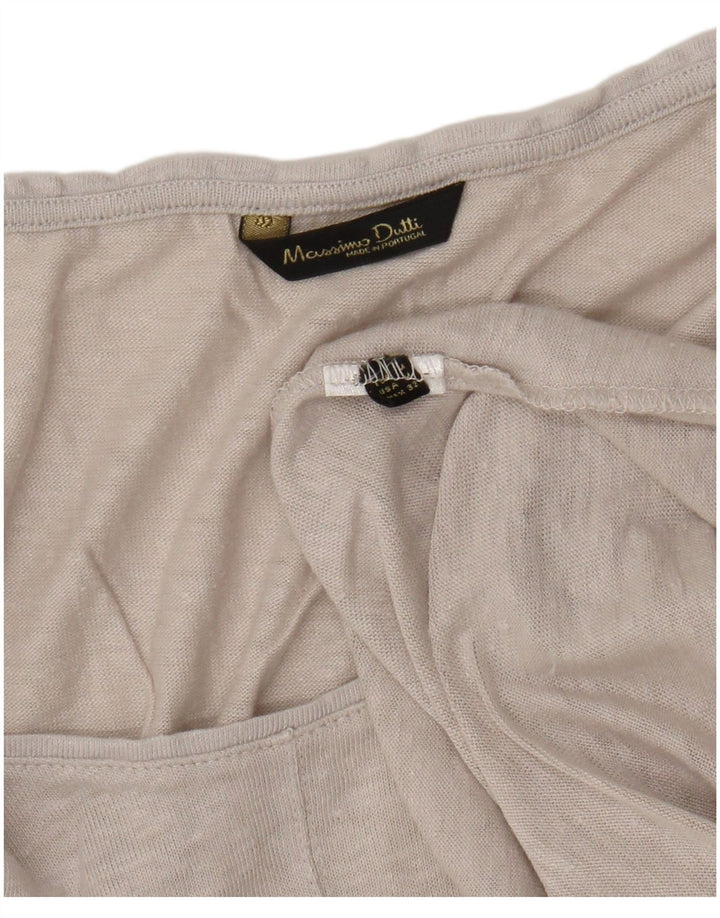 Massimo Dutti Dame Oversized Bluse Top UK 14 Medium Beige