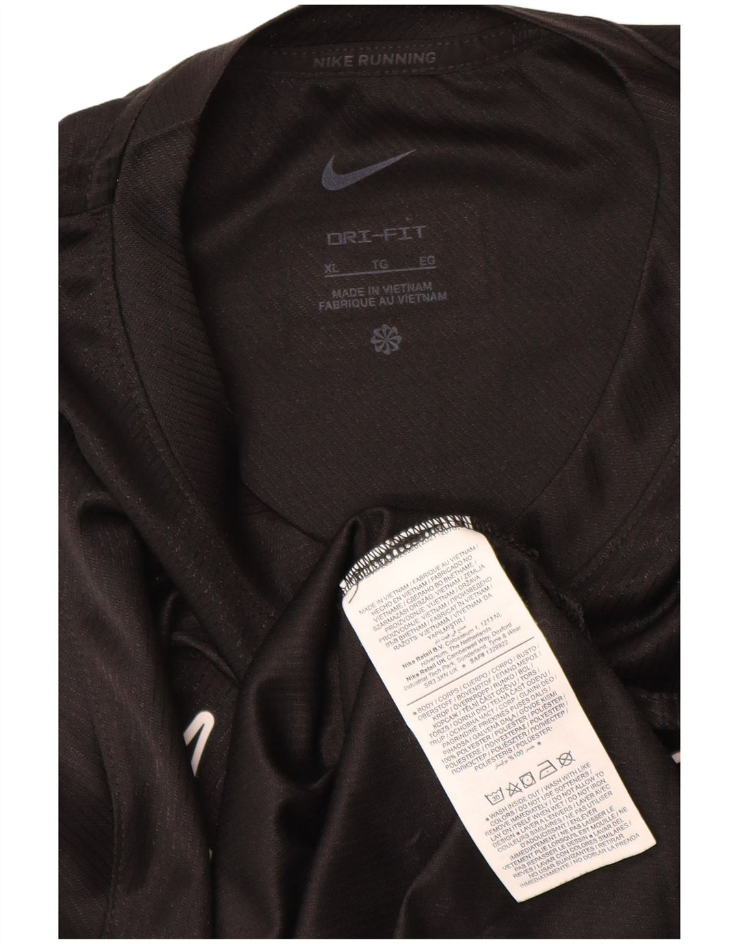 Nike Dame Dri Fit Grafisk Vest Top UK 18 XL Sort Polyester
