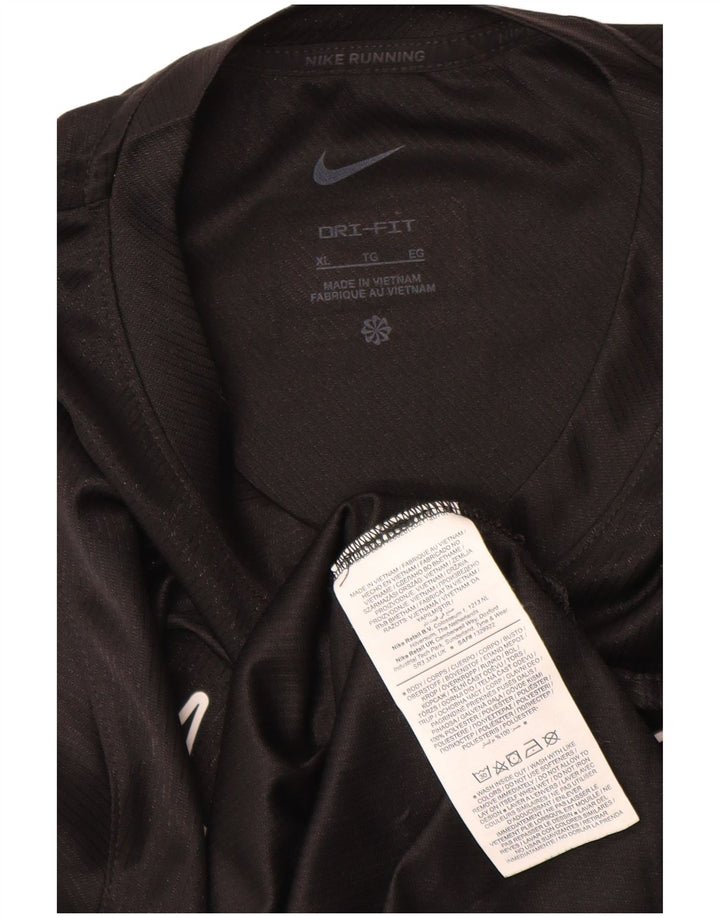 Nike Dame Dri Fit Grafisk Vest Top UK 18 XL Sort Polyester