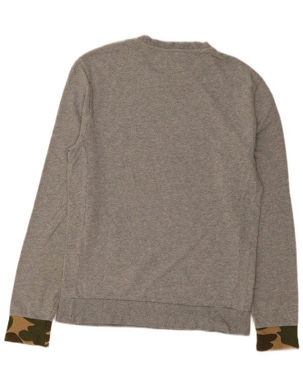 Penguin Herre Sweatshirt Jumper Medium Grey Flecked Bomuld