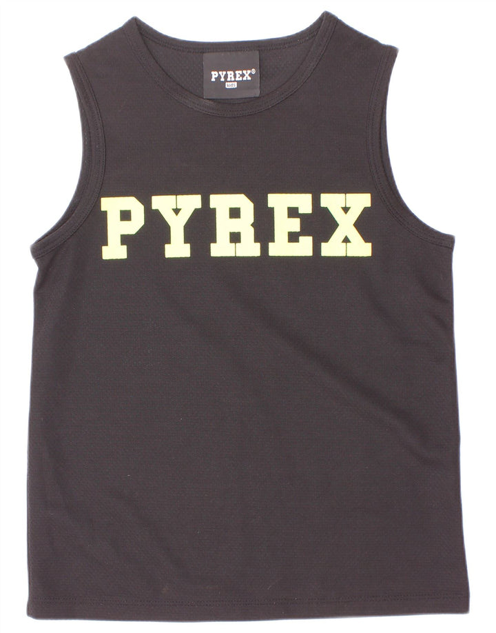 Pyrex Boys Grafisk Vest Top 10-11 År Lille Sort Polyester