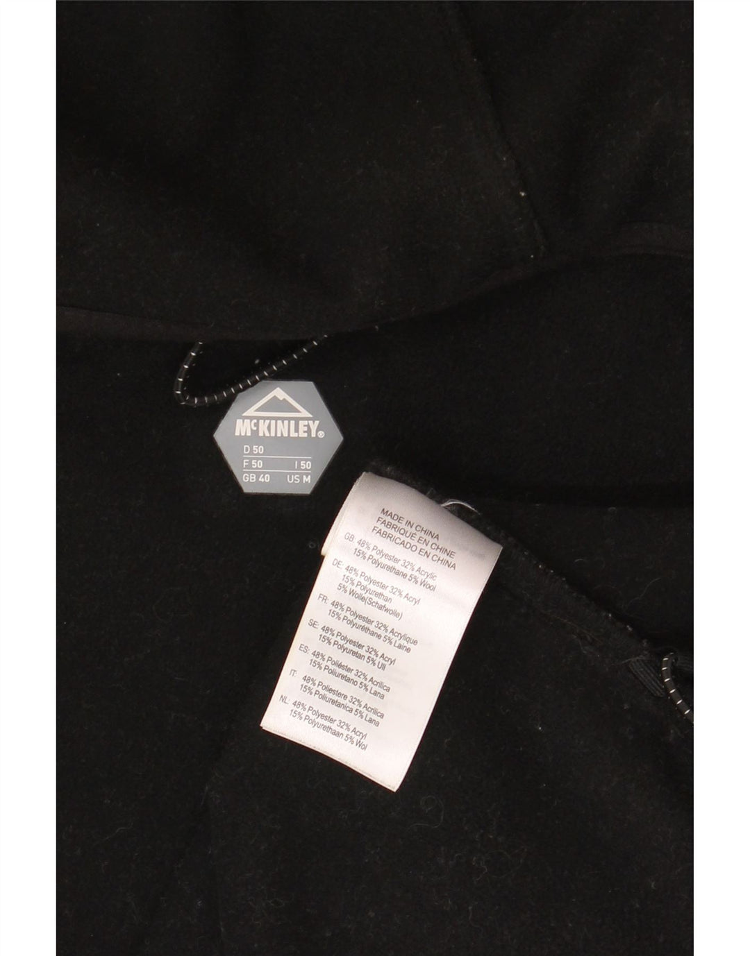 McKinley Herre Hooded Bomber Jacket UK 40 Medium Grey Polyester