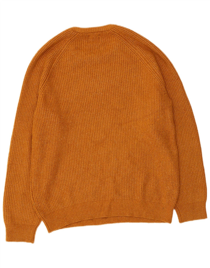 Marks & Spencer Herre sweater med rund hals, stor brun polyamid