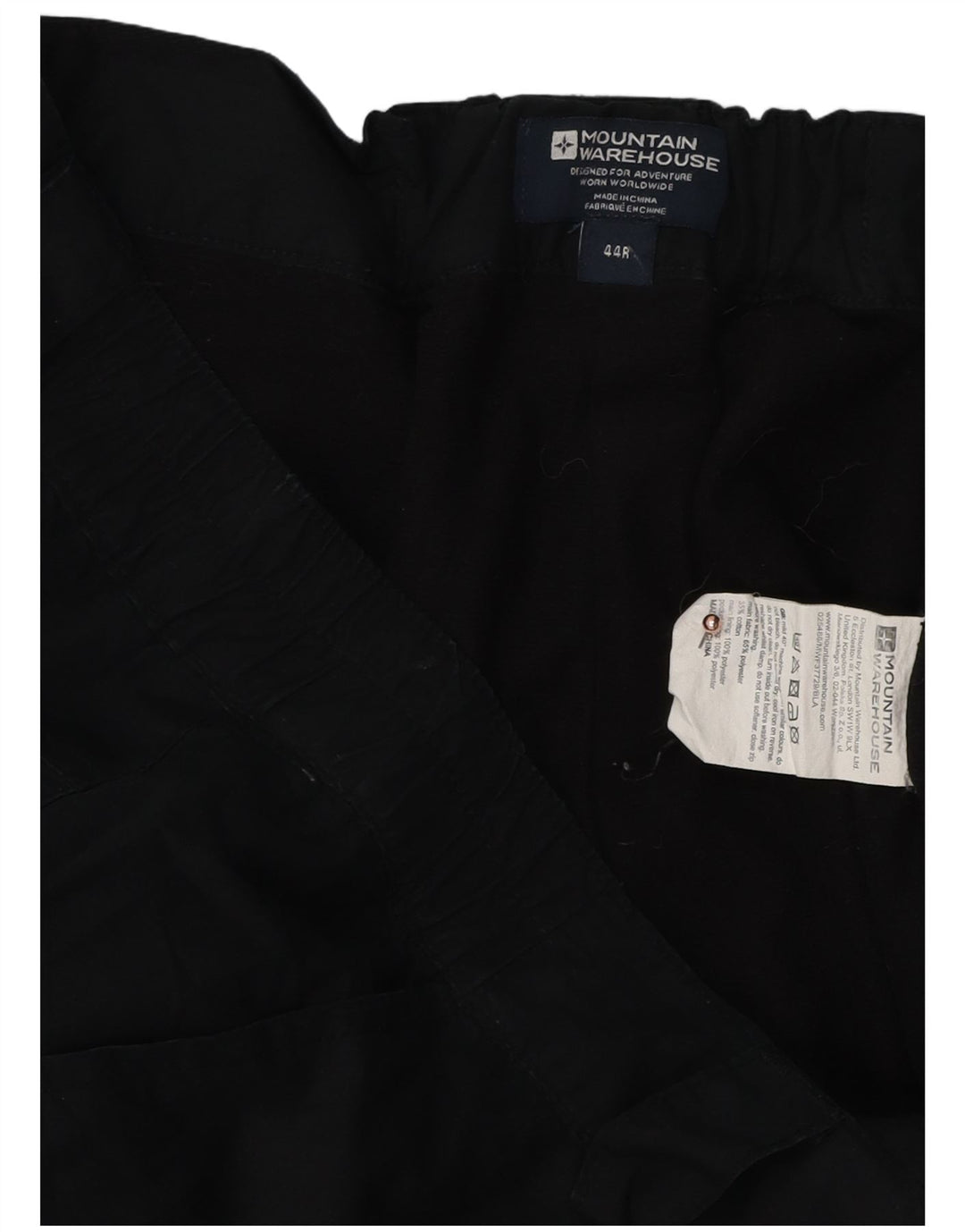 MOUNTAIN WAREHOUSE Herre Straight Cargo Bukser W44 L27 Sort Polyester