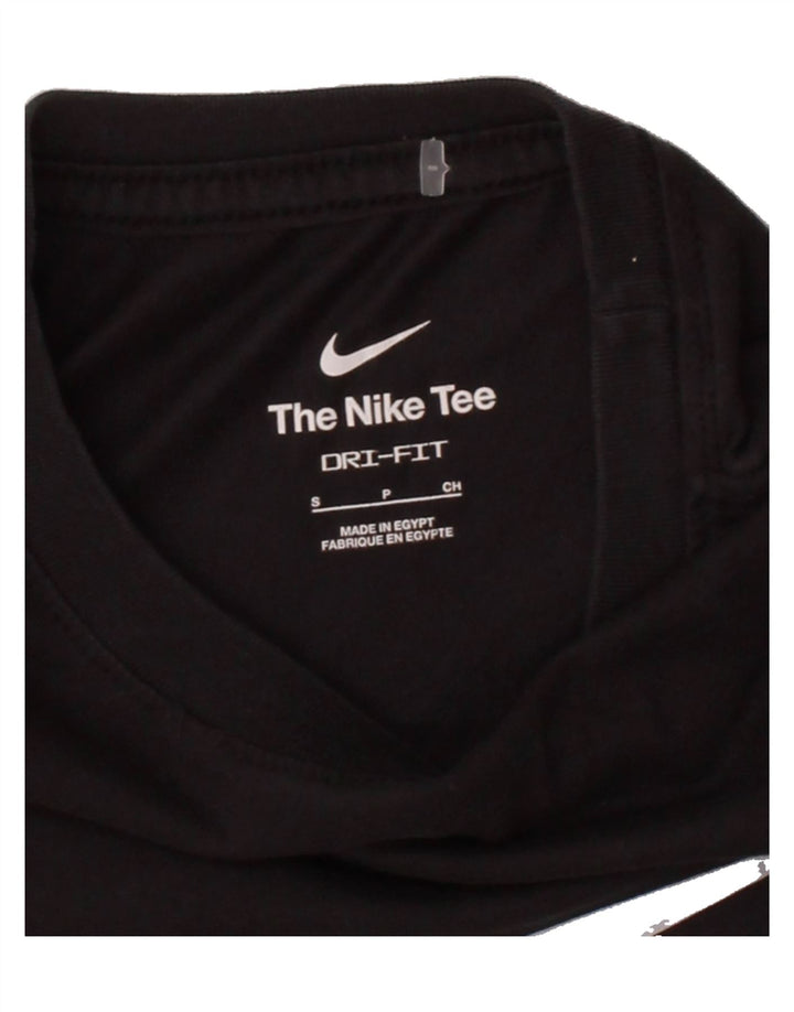 NIKE Mens Dri Fit Graphic T-Shirt Top Small Black Cotton Vintage Nike and Second-Hand Nike from Messina Hembry 