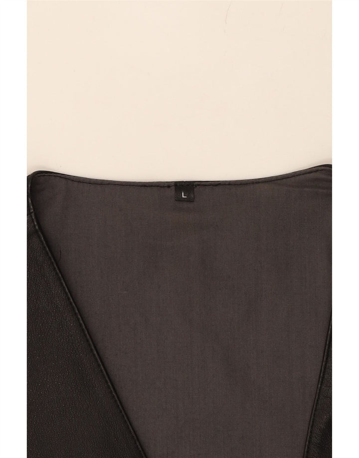 CANDA Mens Leather Waistcoat Large Black Leather Vintage Canda and Second-Hand Canda from Messina Hembry 
