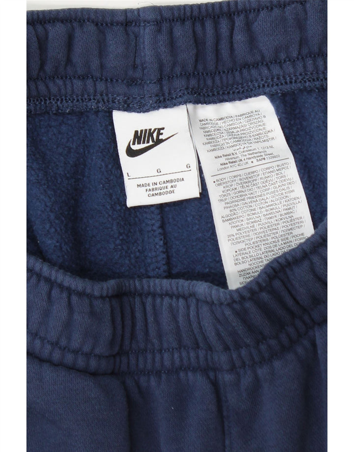 NIKE Grafisk træningsdragt bukser til mænd Joggers Large Navy Blue Colourblock