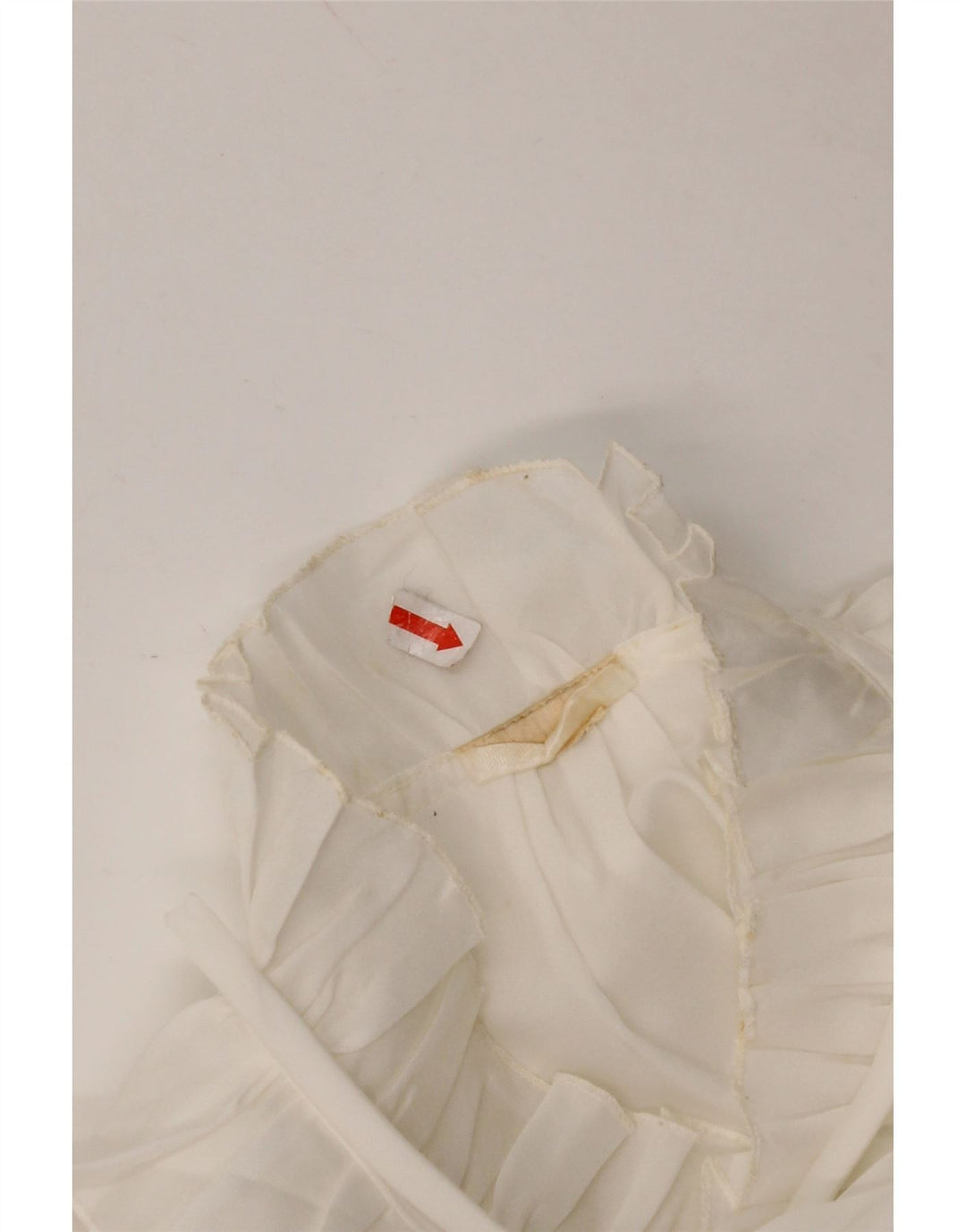 VINTAGE Womens Flæse Front Shirt Bluse UK 16 Large White