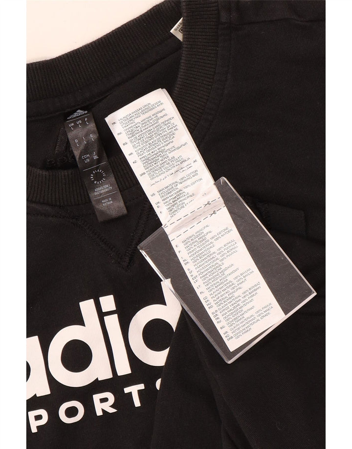 Adidas Grafisk T-shirt top til mænd, stor sort bomuld