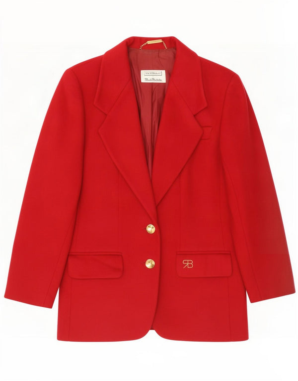 Renato Balestra Dame 2 Button Blazer Jacket UK 10 Small Red