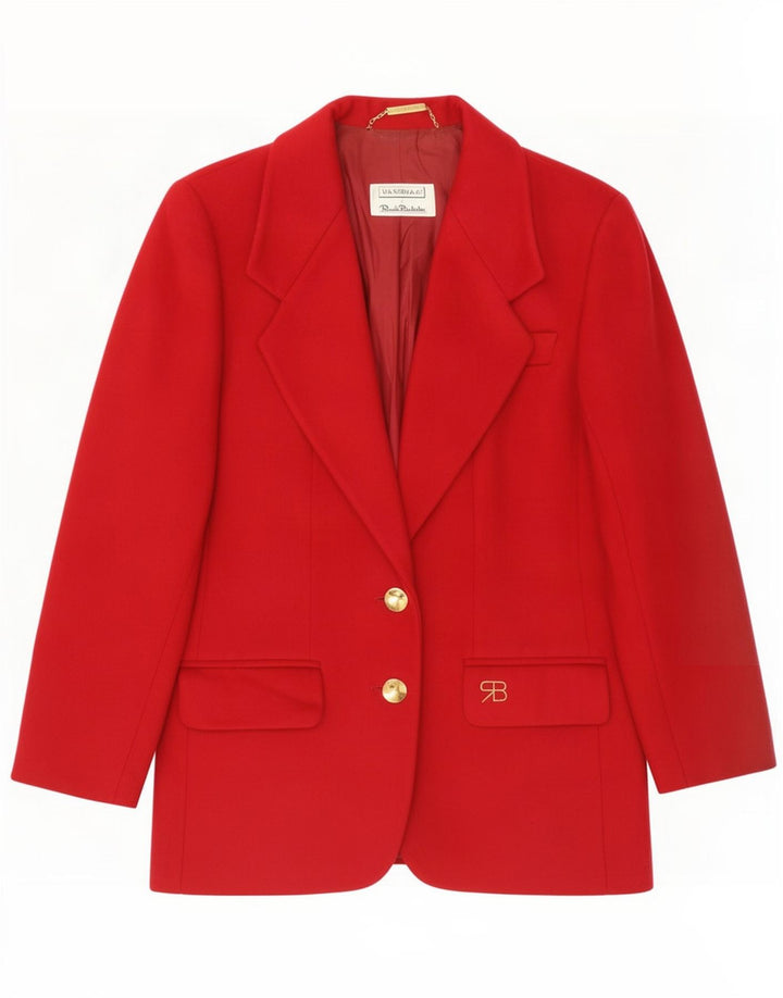 Renato Balestra Dame 2 Button Blazer Jacket UK 10 Small Red