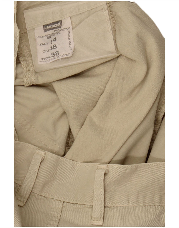 CARRERA Mens Pegged Chino Shorts W38 XL Beige Cotton