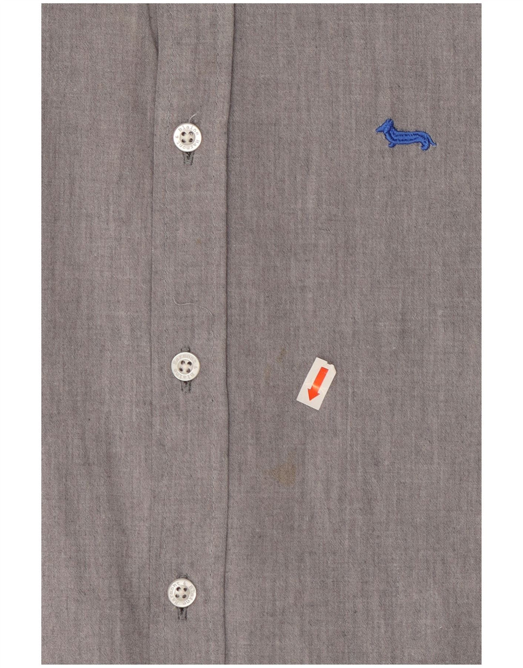 HARMONT & BLAINE Slim Fit skjorte til mænd, lille grå bomuld