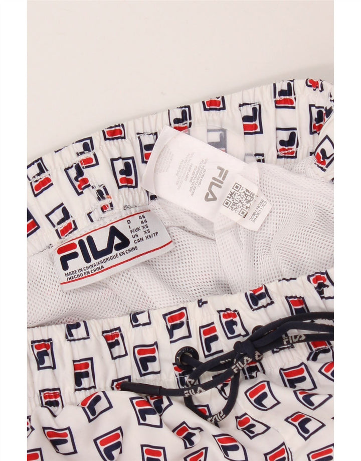 FILA Grafiske badeshorts til mænd XS Hvid polyester