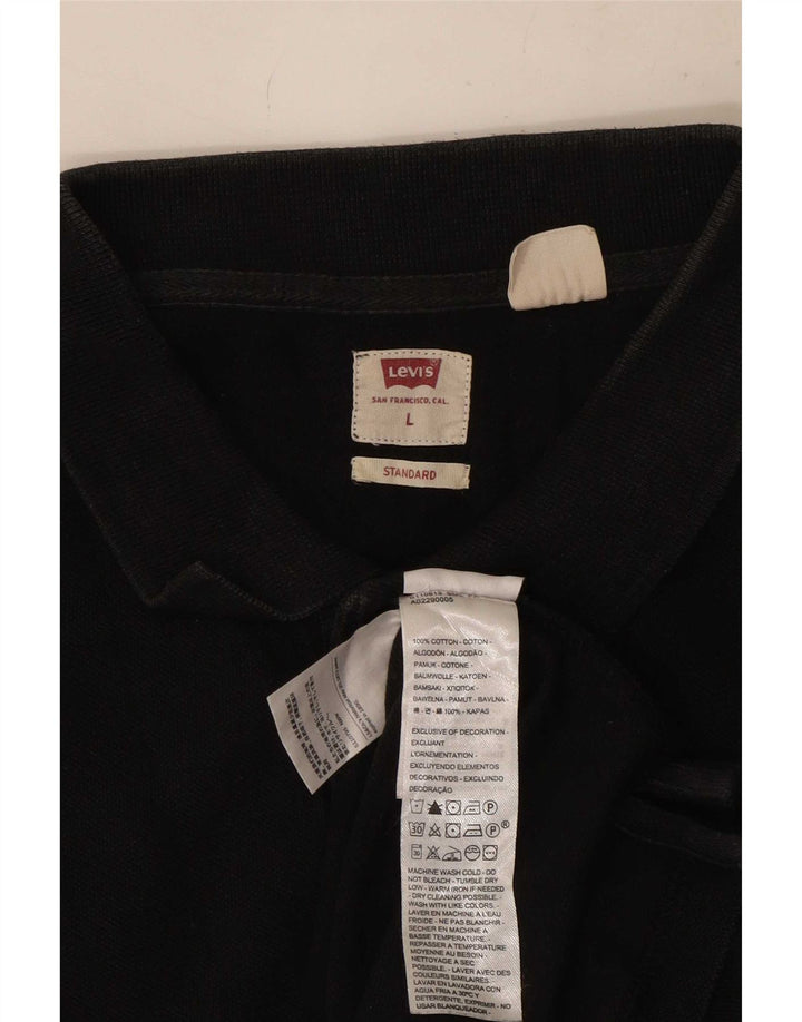 Levi's Standard Polo Shirt til mænd Stor sort bomuld